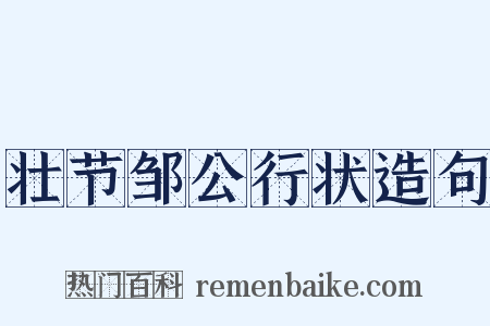 壮节邹公行状造句是什么意思的图片